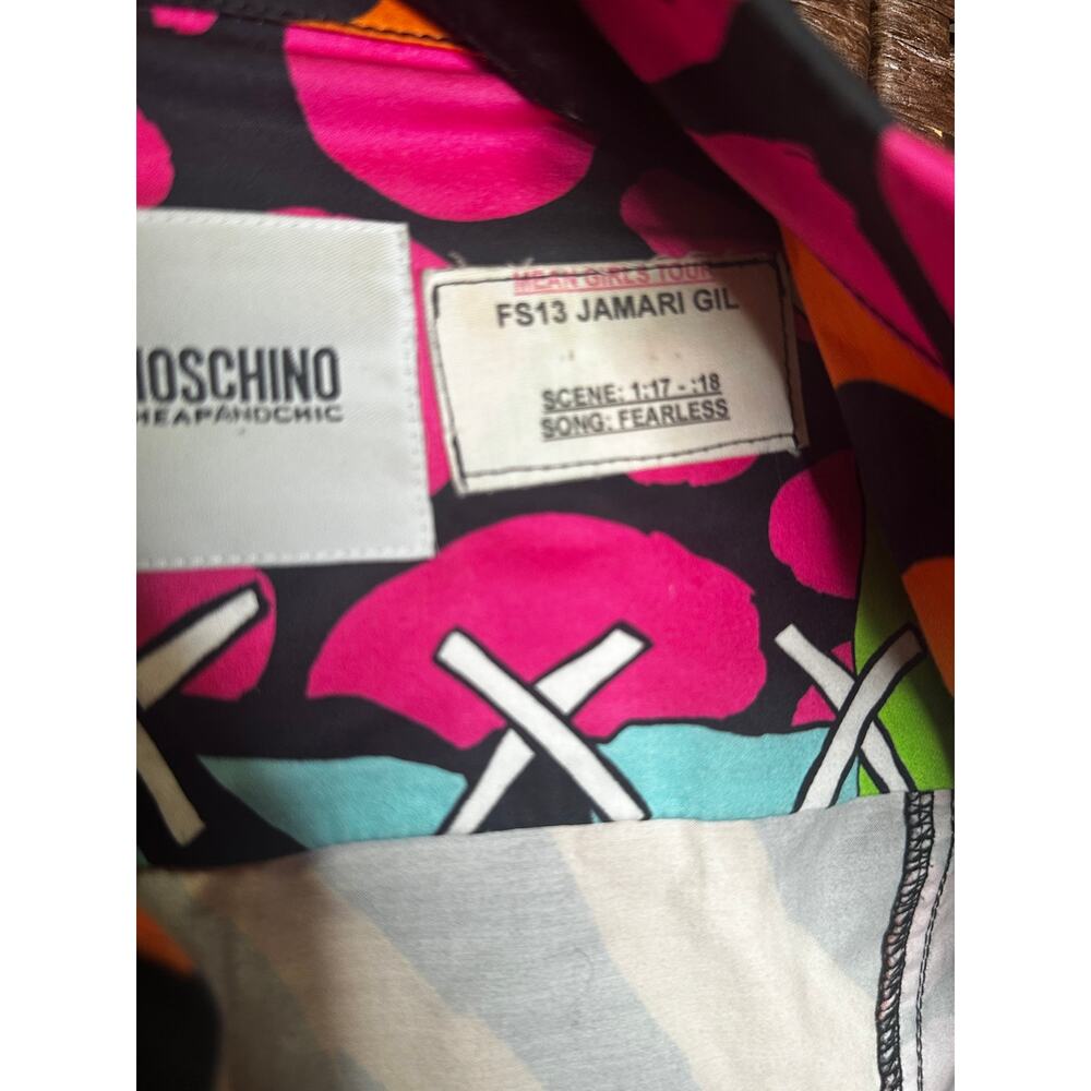 Moschino Cheap and Chic Mean Girls Tour Wardrobe Patchwork Neon Denim Vest - Picture 3 of 4